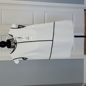 NWT Calvin Klein white and black top
